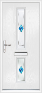 Tyne Blue Elba silver grey composite front door